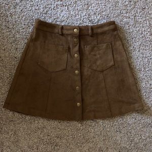 Harlowe & Graham brown mini skirt